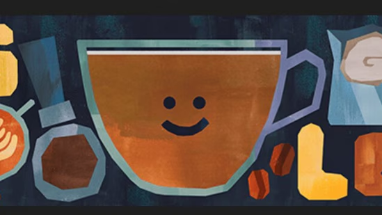 Google Doodle celebrates flat white coffee beverage with animated illustration